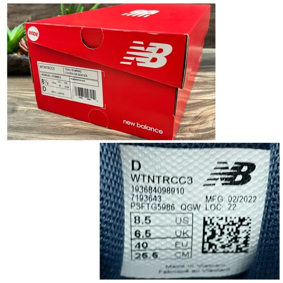 ⛔️SOLD⛔️NIB New Balance WIDE WIDTH Nitrel v3 Trail Running Shoes WTNTRCC3 Indigo - Picture 12 of 14